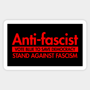 Anti-Fascist - Vote Blue to Save Democracy Sticker